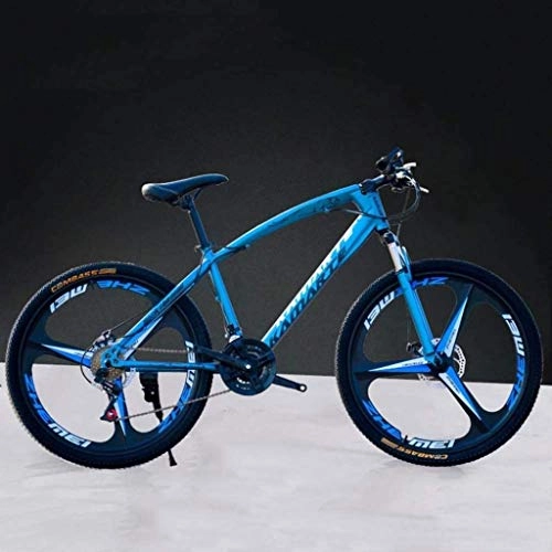 Mountain Bike : HongLianRiven BMX 26 Inch Mountain Bikes, High-Carbon Steel Hard Tail Bicycle, Lightweight Bicycle With Adjustable Seat, Double Disc Brake, Spring Fork, I, 24 Speed 6-20