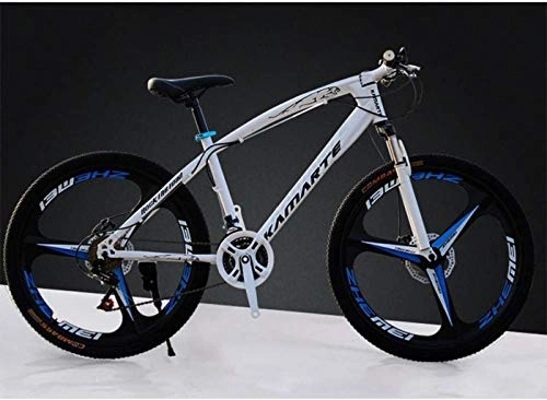Mountain Bike : HongLianRiven BMX 26-Inch One-Wheel Mountain Bike, 7 Speed, Dual Disc Brake Shock Absorption, Men, Women, Students, White, 7 6-27