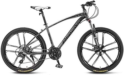Mountain Bike : HongLianRiven BMX Bicycle Bikes 26 Inch Wheels, Off-Road Bicycle, High-Carbon Steel Frame, Shock-Absorbing Front Fork, Double Disc Brake, Road Bicycles 6-24 (Color : B, Size : 27 speed)