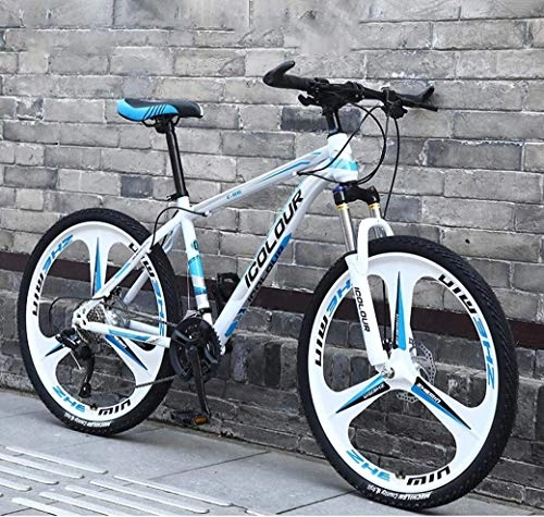 Mountain Bike : HongTeng 26" Mountain Bike for Adult, Lightweight Aluminum Full Suspension Frame, Suspension Fork, Disc Brake (Color : A2, Size : 24Speed)