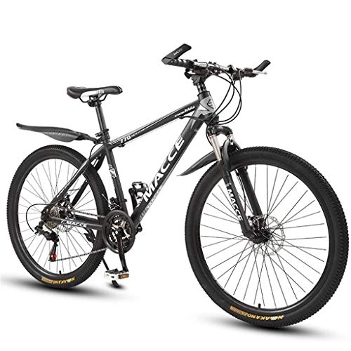 Mountain Bike : Hrsein 26-inch mountain bike student gift car 21-speed 24-speed 27-speed high-carbon steel frame, bold shock-absorbing front fork, E, 27 speed
