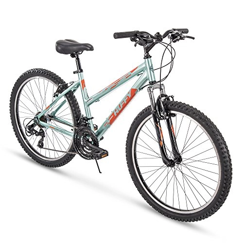 Mountain Bike : Huffy Hardtail Mountain Trail Bike 24 inch, 26 inch, 27.5 inch, 26 inch wheels / 15 inch frame, Gloss Metallic Mint