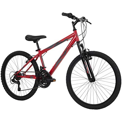 Mountain Bike : Huffy Men's 74808W Hardtail Mountain Bike, Summit Ridge 24-26 inch 21-Speed, Lightweight, Gloss Red, 15" / One Size
