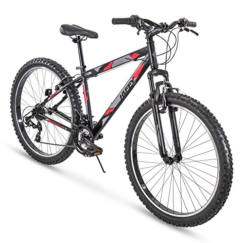 Mountain Bike : Huffy Men's 76928W Hardtail Mountain Bike, Tekton 24-26-27.5 inch 21-Speed, Lightweight, Matte Black, 27.5