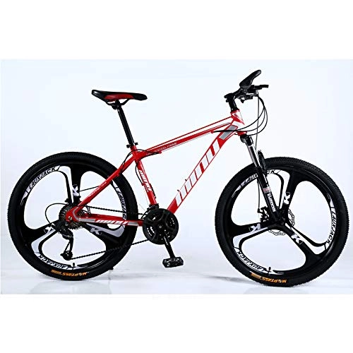 Mountain Bike : HUIGE 26 Inch Hardtail Mountain Bike, Dual Suspension Frame And Suspension Fork All Terrain Mountain Bike 21-30 Speed, Red, 30 speed