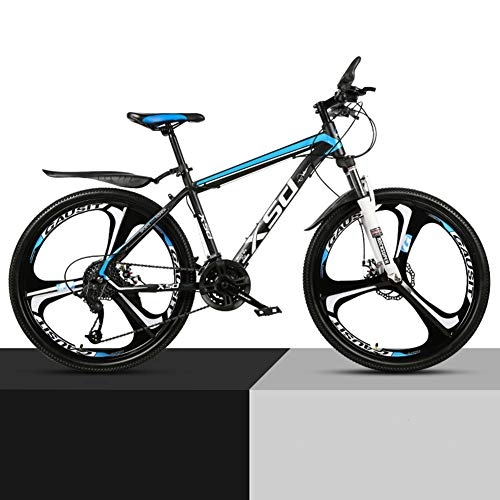 Mountain Bike : Hxx Cross Country Mountain Bike, 26" 30 Speed Lightweight Folding Bicycle Front And Rear Double Suspension System Quick Folding Men And Women Pass, B