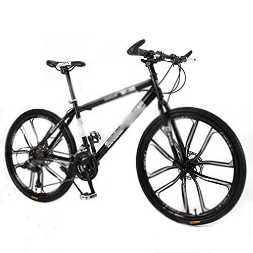 Mountain Bike : IEASEzxc Bicycle Mountain Bike Bicycle 26 Inch 24 Speed 10 Knife Students Adult Student Man and Woman Multicolor (Color : Schwarz, Size : 155-185cm)
