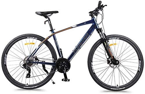 Mountain Bike : IMBM 27 Speed Road Bike, Hydraulic Disc Brake, Quick Release, Lightweight Aluminium Road Bicycle, Men Women City Commuter Bicycle (Color : Blue)