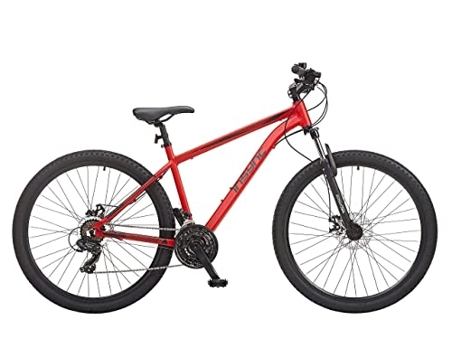 Mountain Bike : Insync Zonda Men's Mountain Bike With Lightweight Alloy Wheels & 17.5-Inch Alloy Frame, 21-Speed Shimano Gearing & EZ Fire Shifters, Freewheel 7-Speed Index 14-28T, Disc Brakes, Red Colour