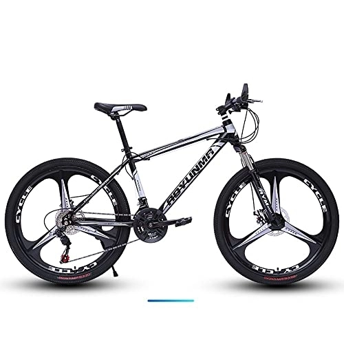 Mountain Bike : ITOSUI 24 / 26-inch Mountain Bike, 21 / 24 / 27 Speed Mountain Bicycle With High Carbon Steel Frame and Double Disc Brake, Front Suspension Anti-Skid Shock-absorbing Front Fork, Adult Bike