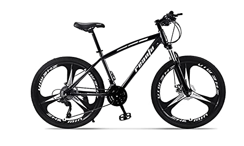 Mountain Bike : iuyomhes 26 Inch Mountain Bikes Bicycles 21-30 Speed High Carbon Steel Frame With Dual Disc Brake 3-spoke Wheels Bicycle For Men And Women