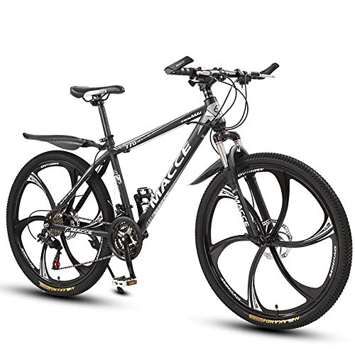 Mountain Bike : JACK'S CAT 26 Inch Men's Mountain Bikes, High-carbon Steel Hardtail Mountain Bike, Mountain Bicycle with Front Suspension Adjustable Seat, Black, 21 speed