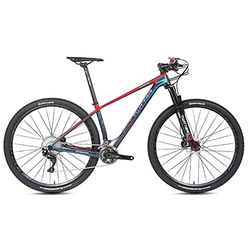 Mountain Bike : JAJU Outdoor sports Carbon fiber mountain bike, XT 27.5 inch 12 speed double disc brake, adult men and women cross country mountaineering bicycle outdoor riding
