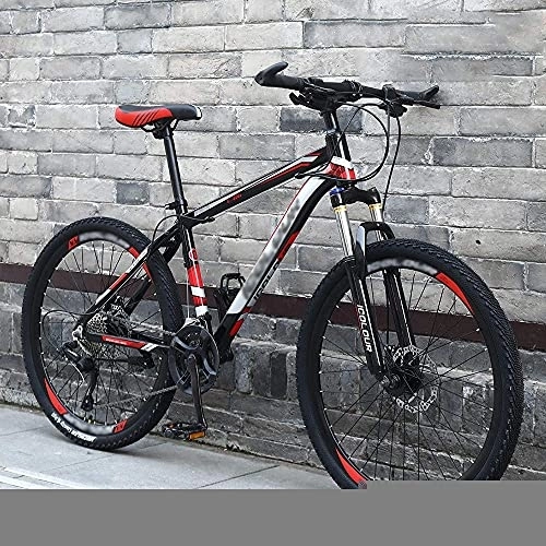 Mountain Bike : JAMCHE 24 / 26 inch Hardtail Mountain Bikes Men's Off-Road 21 / 24 / 27 / 30 Variable Speed Bicycle Racing Lightweight Double Shock Absorption Aluminum Alloy Bicycle, C~24 Inches, 27 Speed