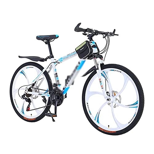 Mountain Bike : JAMCHE 26 inch Mountain Bikes with 21 / 24 / 27 Speed, Non-Slip Adults Mountain Bike for Men and Women High-Carbon Steel Mountain Bicycle with Double Disc Brakes and Full Suspension / White / 27 Speed