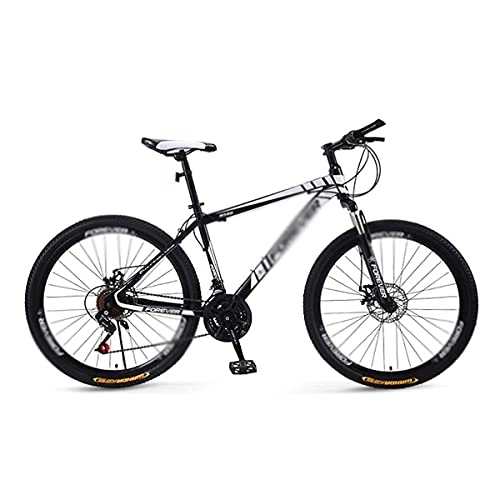 Mountain Bike : JAMCHE Front Shock Mountain Bike Boys, Girls, Mens and Womens 26 inch Wheels with 21 Speed Shifter with High-Carbon Steel Frame / Black / 21 Speed