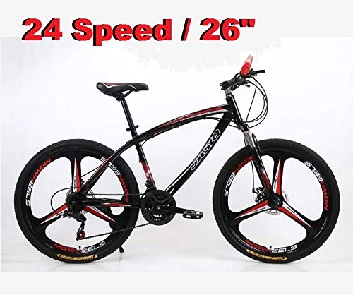 Mountain Bike : JASIQ 26" Mountain Bike Cycle - Rare 3 Spoke Mag Alloy wheel - Shimano 24 Gears Speed (Black)