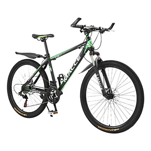 Mountain Bike : JERFERR Mountain Bike 26in Carbon Steel Mountain Bike Shimanos24 Speed Bicycle Full Suspension MTB (Green)