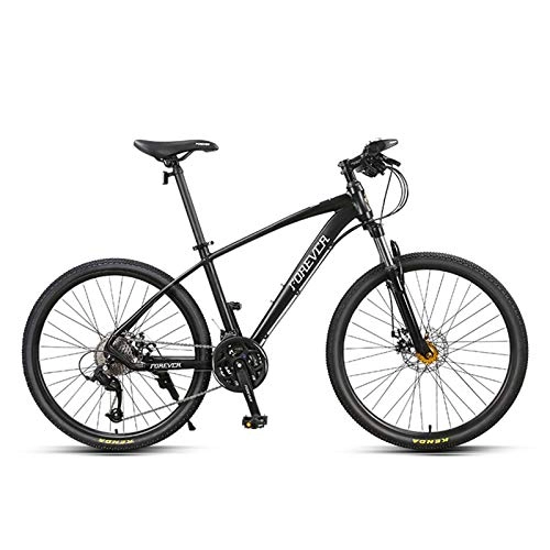 Mountain Bike : JKCKHA Youth / Adult Mountain Bike, Aluminum Alloy Frame, 27 Speeds, 26-Inch Wheels, for A Variety of Occasions, Multiple Colors, Black