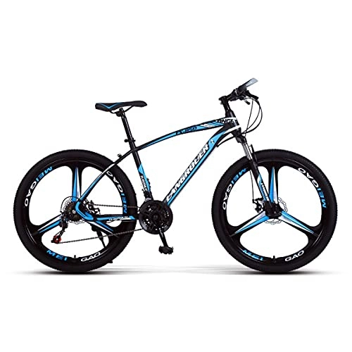 Mountain Bike : JKFDG Mountain Bike 24 / 26 Inch Outdoor Sports Carbon Steel MTB Bicycle 27 / 30 Speed Equipped With Dual Shock Dual Disc Brake