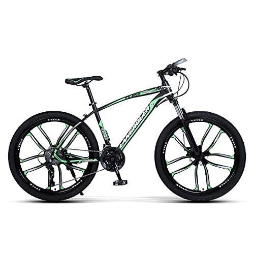 Mountain Bike : JKFDG Mountain Bikes Adult 26 Inch Wheels 21 Speed Bike For Men And Women MTB Bike Aluminum Frame Double Disc Brake Suspension Fork Bicycle For Adult Or Teens