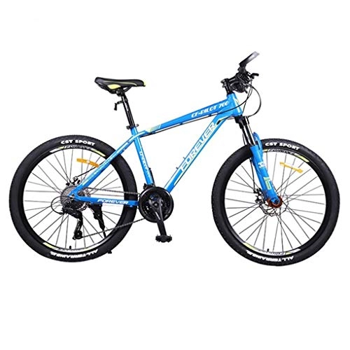 Mountain Bike : JLFSDB Mountain Bike, 26 Inch Men / Women Hard-tail Bicycles, Aluminium Alloy Fream Double Disc Brake And Front Suspension, 27 Speed (Color : A)