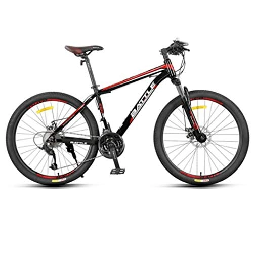 Mountain Bike : JLFSDB Mountain Bike, 26 Inch Men / Women Hardtail Bicycles, Aluminium Alloy Frame, Dual Disc Brake Front Suspension, 27 / 30 Speed (Color : Red, Size : 30 Speed)