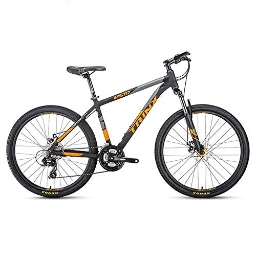 Mountain Bike : JLFSDB Mountain Bike, 26 Inch Men / Women Wheel Bicycles, Ligntweight Aluminium Alloy Frame, Double Disc Brake Front Fork, 24 Speed (Color : Orange)