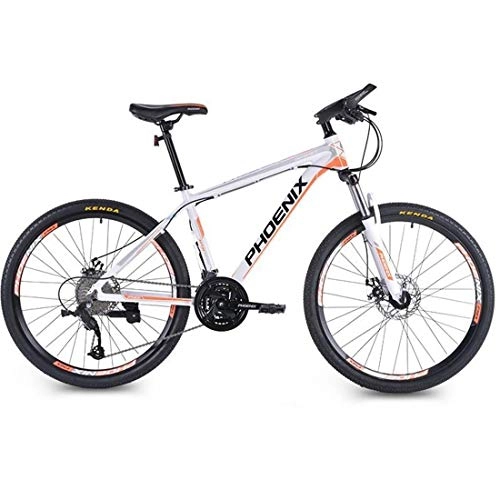 Mountain Bike : JLFSDB Mountain Bike, 26 Inch Men / Women Wheels Bicycles, Aluminium Alloy Frame, Front Suspension And Dual Disc Brake, 27 Speed (Color : Orange)