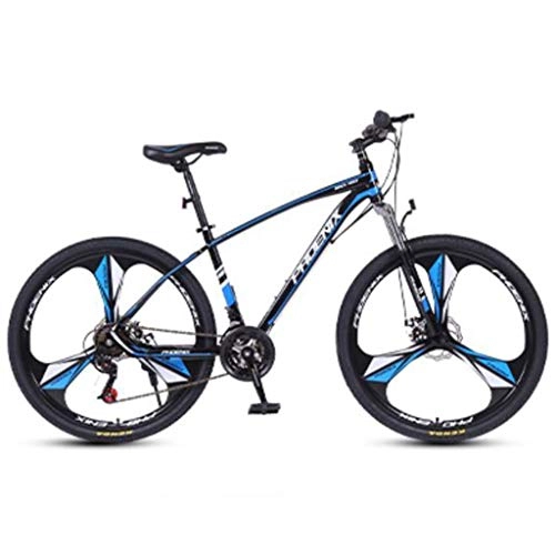 Mountain Bike : JLFSDB Mountain Bike, 26'' Wheel Bicycles 24 Speeds MTB Lightweight Aluminium Alloy Frame Disc Brake Front Suspension (Color : Blue)