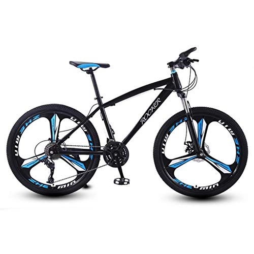 Mountain Bike : JLFSDB Mountain Bike, Carbon Steel Frame, 26 Inch Unisex Hardtail Mountain Bicycle, Dual Disc Brake And Front Suspension (Color : C, Size : 24-speed)
