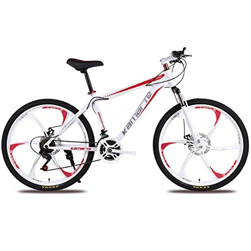 Mountain Bike : JLFSDB Mountain Bike Mountain Bike 26" Women / Men MTB Bike 21 / 24 / 27 Speeds Carbon Steel Frame Disc Brake Front Suspension (Color : Red, Size : 27speed)