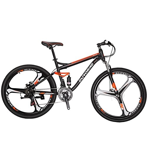 Mountain Bike : JMC Eurobike Moutain Bike S7 Bicycle 21 Speed MTB 27.5 Inches Wheels Dual Suspension Bike (3-Spokewheel)