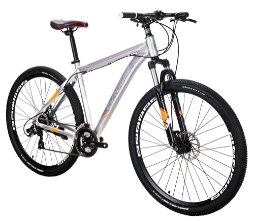 Mountain Bike : JMC Mountain Bike 29 Inches X9 Aluminum Frame 21 Speed MTB Bicycle (silver spoke wheel)
