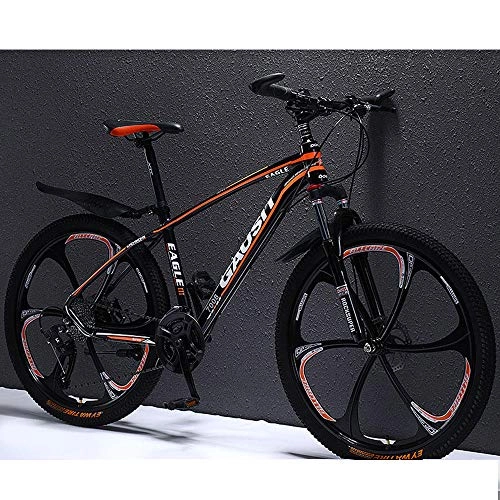 Mountain Bike : JUZSZB Dirt Bike Mountain Exercise Bicycle Adult, 26 Inch Aluminum Alloy Mountain Bike With 30 Speeds And Off Road Shock Absorption B Black Orange