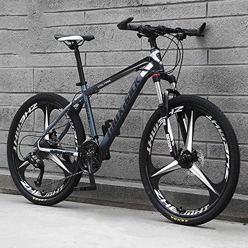 Mountain Bike : JUZSZB Dirt Bike Mountain Exercise Bicycle Adult, 26 Inch Aluminum Alloy Mountain Bike With 30 Speeds And Off Road Shock Absorption Black Gray A