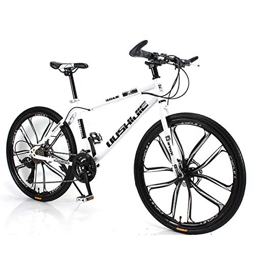 Mountain Bike : JW Shock Absorbing Mountain Bike Double Disc Brake High Carbon Steel Bike 26-inch Mountain Bike, 21-speed / 27-speed