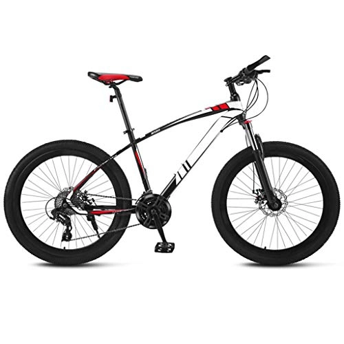 Mountain Bike : JXJ 24 Inch Carbon Steel Mountain 21 / 24 / 27 / 30 Speed Full Suspension Bicycles with Dual Disc Brake for Men / women