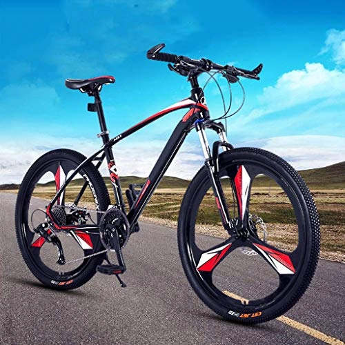Mountain Bike : JXJ 26 Inch Mountain Bike for Adult Teens, Double Disc Brake, Full Suspension Bicycle Mtb with Adjustable Seat, 27 Speed, 3 Cutter