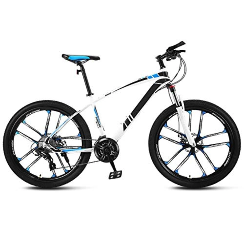 Mountain Bike : JXJ Adult Mountain Bike, High Carbon Steel Frame, 21 / 24 / 27 / 30 Speeds Options, 24 Inches Wheels, Full Suspension Bicycles for Men / women