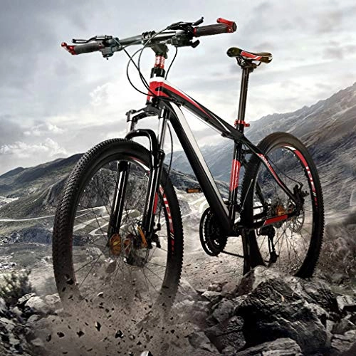 Mountain Bike : JXJ Mountain Bike, 24 / 26 Inch Aluminum Frame Bicycle with 27 Speed ​​dual Disc Brakes Full Suspension Mtb Bikes for Adult Teens