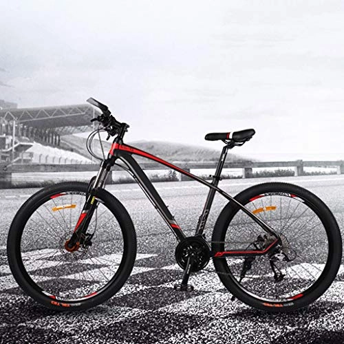 Mountain Bike : JXJ Mountain Bike, 26 Inch Wheels, Aluminum Frame 30 Speed Full Suspension Bicycle with Dual Disc Brakes for Adult Teens Urban Commuters
