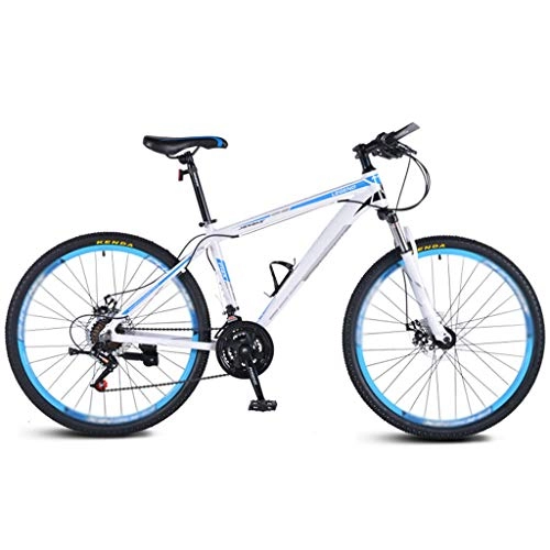 Mountain Bike : JXJ Mountain Bikes Aluminum Frame Full Suspension Dual Disc Brake Bicycles 21 Speed Lightweight and Durable City Riding Travel Go Working Mountain Cycling for Men Women (24 / 27.5 Inch)