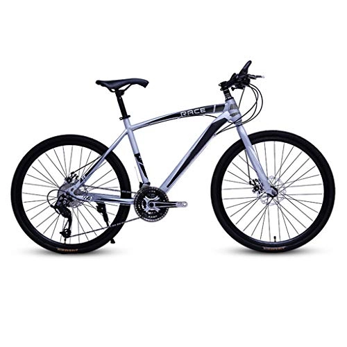 Mountain Bike : JXJ Outroad Mountain Bike, 26 Inch 21 / 24 / 27 Speed Full Suspension Mtb Bike for Adult Teens, Double Disc Brake High Carbon Steel Bicycle
