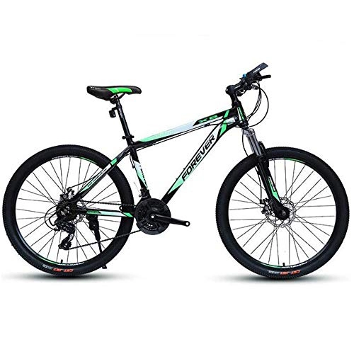 Mountain Bike : KAMELUN Mountain Bike, 26 inch Road Bicycles, 24 Speed Disc brakes Front and Rear, for Women Men Adult Suitable for height: 160-185cm, Green, 26