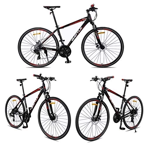 Mountain Bike : Kays Mountain Bike, 26 Inch Aluminium Alloy Mountain Bicycles, Double Disc Brake And Lock Front Suspension, 27 Speed (Color : Red)