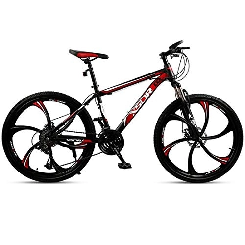 Mountain Bike : Kays Mountain Bike, Hardtail Mountain Bicycle, 26 Inch Wheels, Dual Disc Brake And Front Suspension Fork (Color : Red, Size : 24-speed)