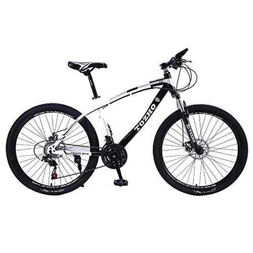 Mountain Bike : Kays Mountain Bike, Unisex Hardtail Mountain Bicycles, Dual Disc Brake Front Suspension, 26" Wheel, Carbon Steel Frame (Color : Black, Size : 21 Speed)