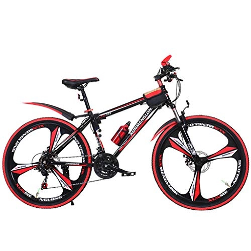 Mountain Bike : Kids' Bikes Adult Mountain Bike Bicycle Student Road Bike Summer Mountaineering Bicycle Outdoor Leisure Bicycle Speed adjustable Double Disc Brake Bicycle (Color : Red, Size : 24inch)