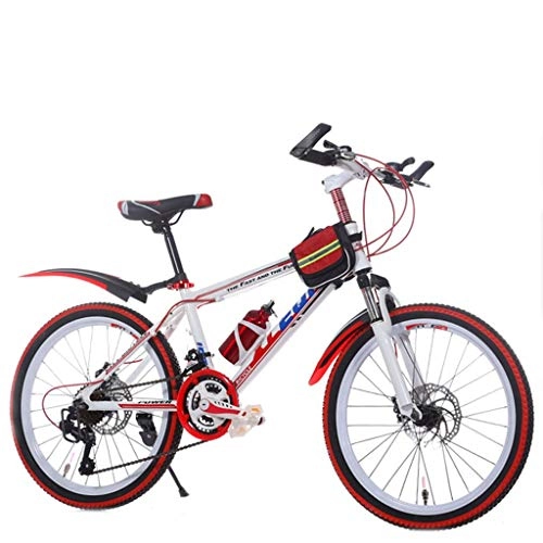 Mountain Bike : Kids' Bikes Mountain Bike Bicycle Children's Outdoor Bicycle Indoor Road Bike Suitable For Boys And Girls (Color : Red, Size : 24inch)